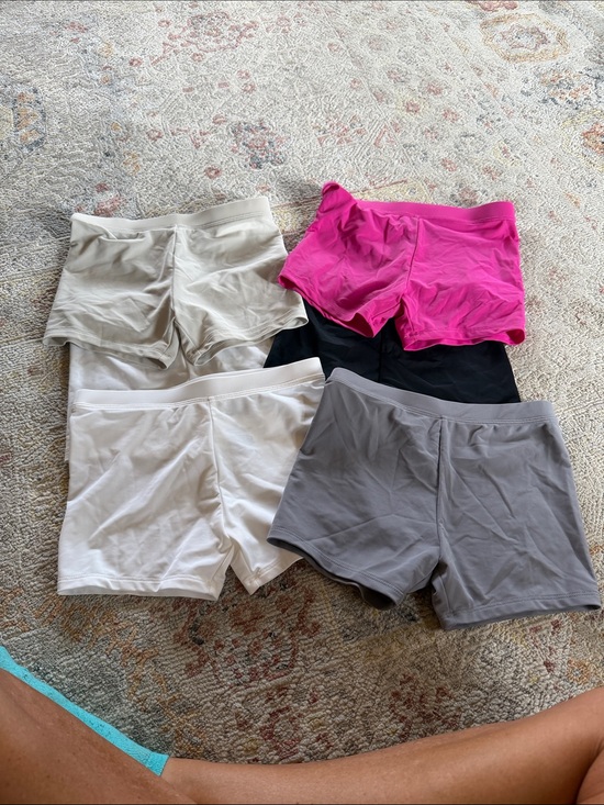 Other - Women’s Active Stretch Bike Shorts - Pack of 6 (Pink, Black, White, Gray, Cream)